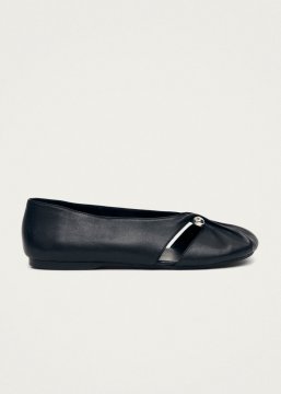 Alohas Damen-Sneaker "Ravena"Schwarze Lederballerinas