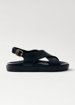 Alohas Damen-Sandalen "Nico" - Schwarz (Leder)