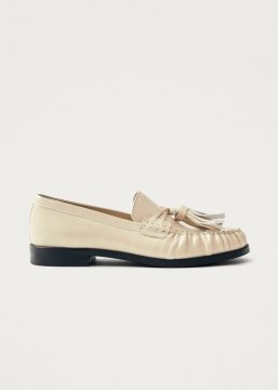 Alohas Damen-Loafer Marietta Onix aus cremefarbenem Leder