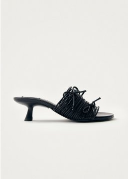 Alohas Damen Viva Schwarze Leder-Sandalen Alohas Damen Viva Schwarze Leder-Sandalen
