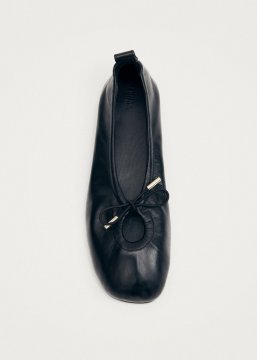 Alohas Damen-Ballerinas Rosalind aus schwarzem LederBallerinas