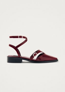 Alohas Damen-Ballerinas "Aveline" aus Leder in BurgunderrotFlache Schuhe