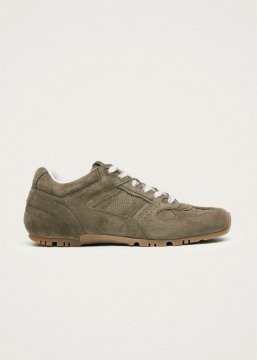 Alohas Damen-Sneaker "Tb.56" aus khakifarbenem Wildleder Alohas Damen-Sneaker "Tb.56" aus khakifarbenem Wildleder