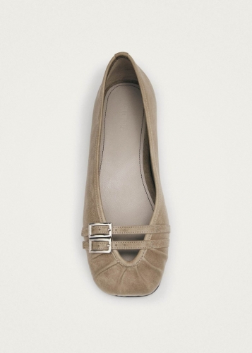 Alohas Damen-Ballerinas "Cendana" aus grauem Vintage-Leder Alohas Damen-Ballerinas "Cendana" aus grauem Vintage-Leder