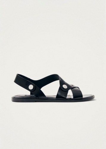 Alohas Damen-Sandalen Mindy Onix aus schwarzem Leder