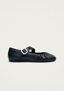 Alohas Damen-Ballerinas "Lotte" aus schwarzem Leder