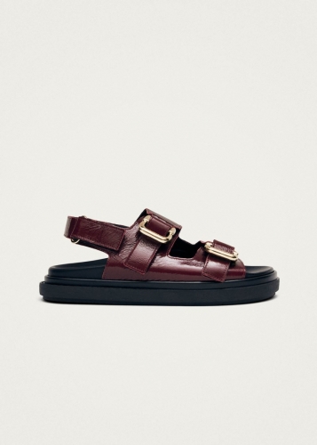 Alohas Damen-Sandalen "Harper Onix" aus bordeauxrotem Leder Alohas Damen-Sandalen "Harper Onix" aus bordeauxrotem Leder