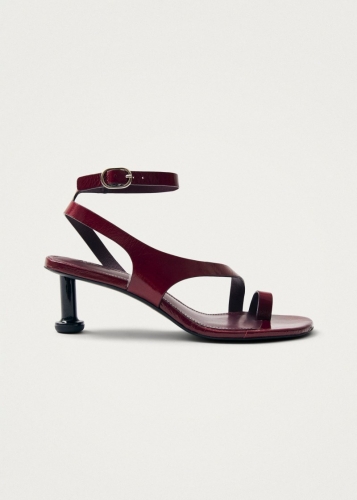 Alohas Damen-Sandalen "Miquela Onix" aus Leder - Burgunderrot