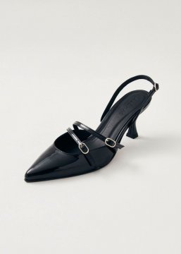 Alohas Damen-Pumps "Joelle" aus schwarzem Leder