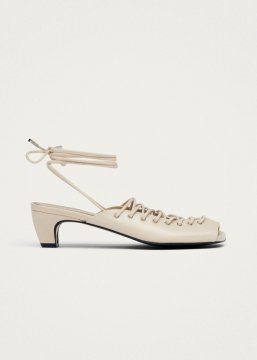 Alohas Damen-Sandalen "Angelica" aus cremefarbenem Leder