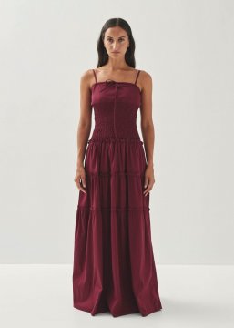 Alohas Damen-Kleid "Masami" in Bordeaux