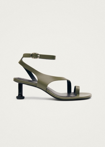 Alohas Damen-Sandalen "Miquela" aus khakifarbenem Leder Alohas Damen-Sandalen "Miquela" aus khakifarbenem Leder