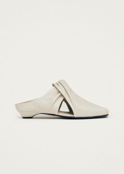 Alohas Damen-Mules aus Leder - Farbe: Creme (Blau)