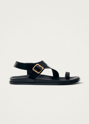Alohas Damen-Sandalen "Siren" - Onix-Schwarz (Leder)