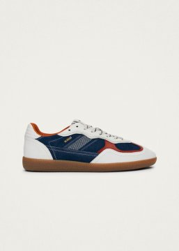 Alohas Herren-Sneaker Tb.490 Rife - Leder in Weiß, Kobaltblau und Orange Alohas Herren-Sneaker Tb.490 Rife - Leder in Weiß, Kobaltblau und Orange