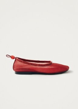Alohas Damen-Ballerinas "Gill" aus rotem Mesh-MaterialFlache Schuhe