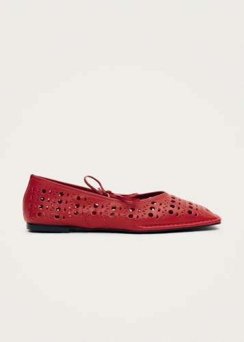Alohas Damen-Ballerinas "Sway Slit" aus rotem Leder Alohas Damen-Ballerinas "Sway Slit" aus rotem Leder