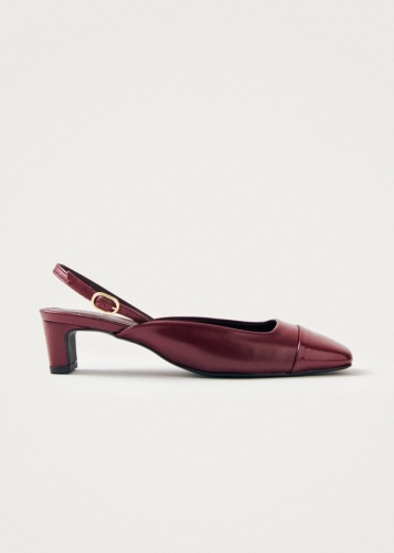 Alohas Damen-Pumps Lindy Bliss aus burgunderrotem Leder