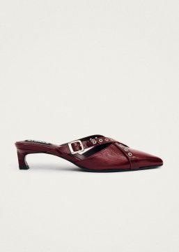 Alohas Damen-Mules "Zyra Onix" aus bordeauxfarbenem Leder