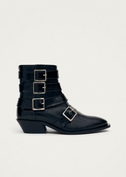 Damen-Stiefeletten "Eras" von Alohas aus schwarzem Leder
