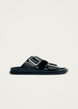 Alohas Damen-Sandalen "Alba" aus schwarzem Leder