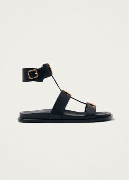 Alohas Damen-Sandalen "Clarisa" aus schwarzem Leder