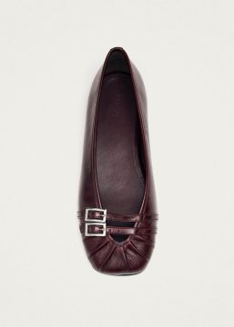 Alohas Damen-Ballerinas "Cendana Rift" aus burgunderrotem Leder