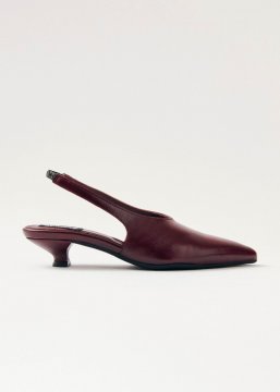 Alohas Damen-Pumps "Eros" aus bordeauxfarbenem Leder