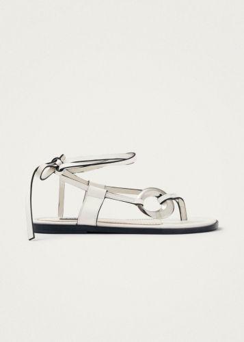 Alohas Damen-Sandalen "Morosia" aus weißem Leder
