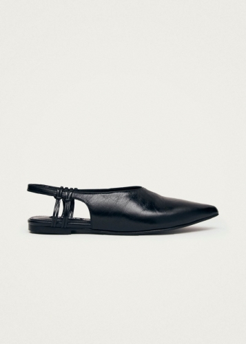 Alohas Damen-Ballerinas "Mandy" aus schwarzem Leder