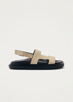 Alohas Damen-Sandalen Lorelei aus beigefarbenem Wildleder
