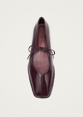 Alohas Damen-Ballerinas "Sway" aus burgunderrotem Leder Alohas Damen-Ballerinas "Sway" aus burgunderrotem Leder