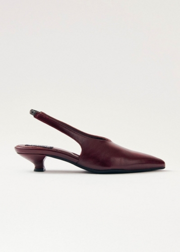 Alohas Damen-Pumps "Eros" aus bordeauxfarbenem Leder
