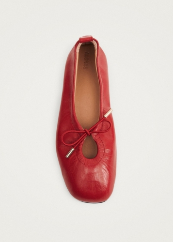 Alohas Damen Rosalind Rote Leder-Ballerinas Alohas Damen Rosalind Rote Leder-Ballerinas