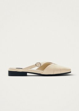 Alohas Damen-Mules "Adria Onix" aus cremefarbenem Leder