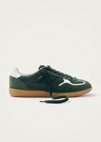 Alohas Herren-Sneaker "Tb.490 Rife" aus waldgrünem Leder Alohas Herren-Sneaker "Tb.490 Rife" aus waldgrünem Leder