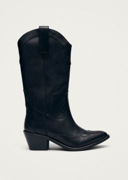 Alohas Damen-Stiefel "Liberty" - Leder, Schwarz