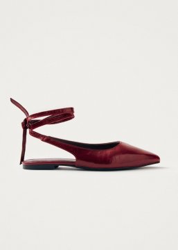 Damen-Ballerinas "Ribbon Onix" von Alohas aus burgunderrotem Leder