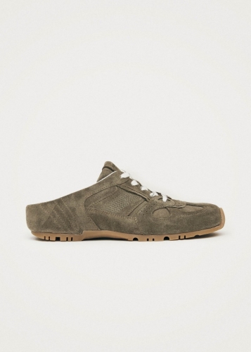 Alohas Damen-Sneaker "Tb.56 Mule" aus khakifarbenem Leder