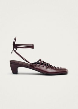 Alohas Damen-Sandalen "Angelica" aus Leder - Burgunderrot