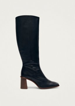 Alohas Damen-Stiefel "East" aus Leder - Schwarz