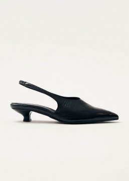 Alohas Damen-Pumps "Eros" aus schwarzem Leder