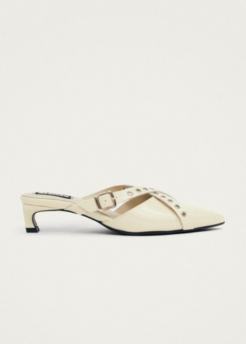 Alohas Damen-Mules "Zyra" aus Leder - Onix/Creme Alohas Damen-Mules "Zyra" aus Leder - Onix/Creme