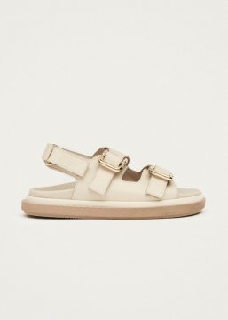 Alohas Damen-Schuhe "Harper" aus cremefarbenem LederSandalen