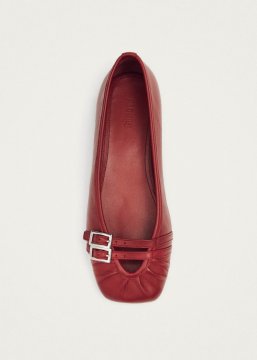 AlohasDamen-Ballerinas "Cendana" aus rotem Leder