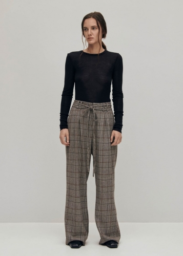 Alohas Damen-Hose Kathy Checks, Braun