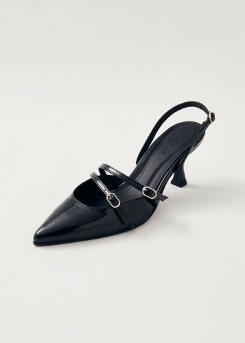 Alohas Damen-Pumps "Joelle" aus schwarzem Leder