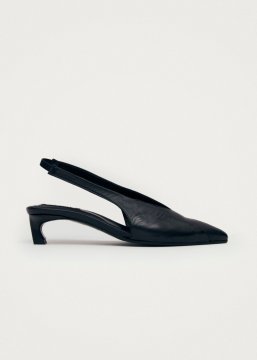 Alohas Damen-Pumps "Evadne" aus schwarzem Leder