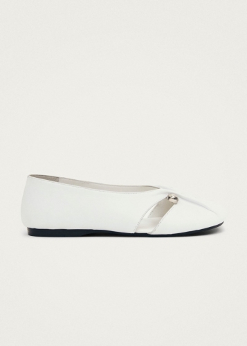 Alohas Damen-Ballerinas "Ravena" aus weißem Leder
