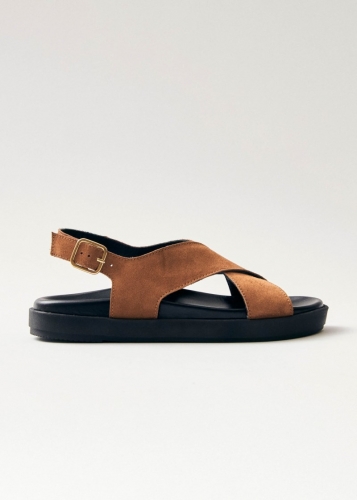 Alohas Damen-Sandalen "Nico" aus braunem Wildleder Alohas Damen-Sandalen "Nico" aus braunem Wildleder